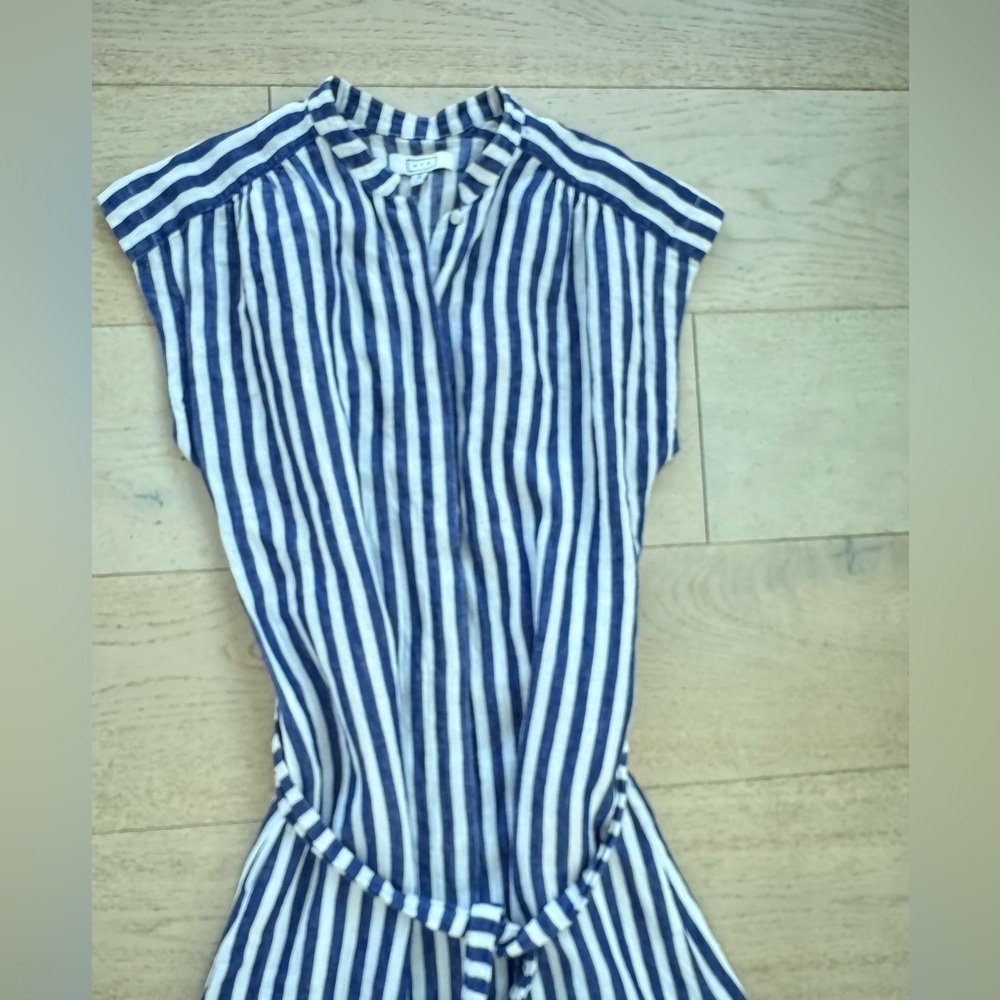 AYR The Sunset dress 100% Linen White and Blue Stripes Size XS - Picture 8 of 11